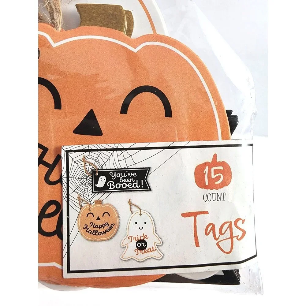 NIP Horizon Group USA Halloween Gift Name Label Tags Holiday Pumpkin Ghost Cute